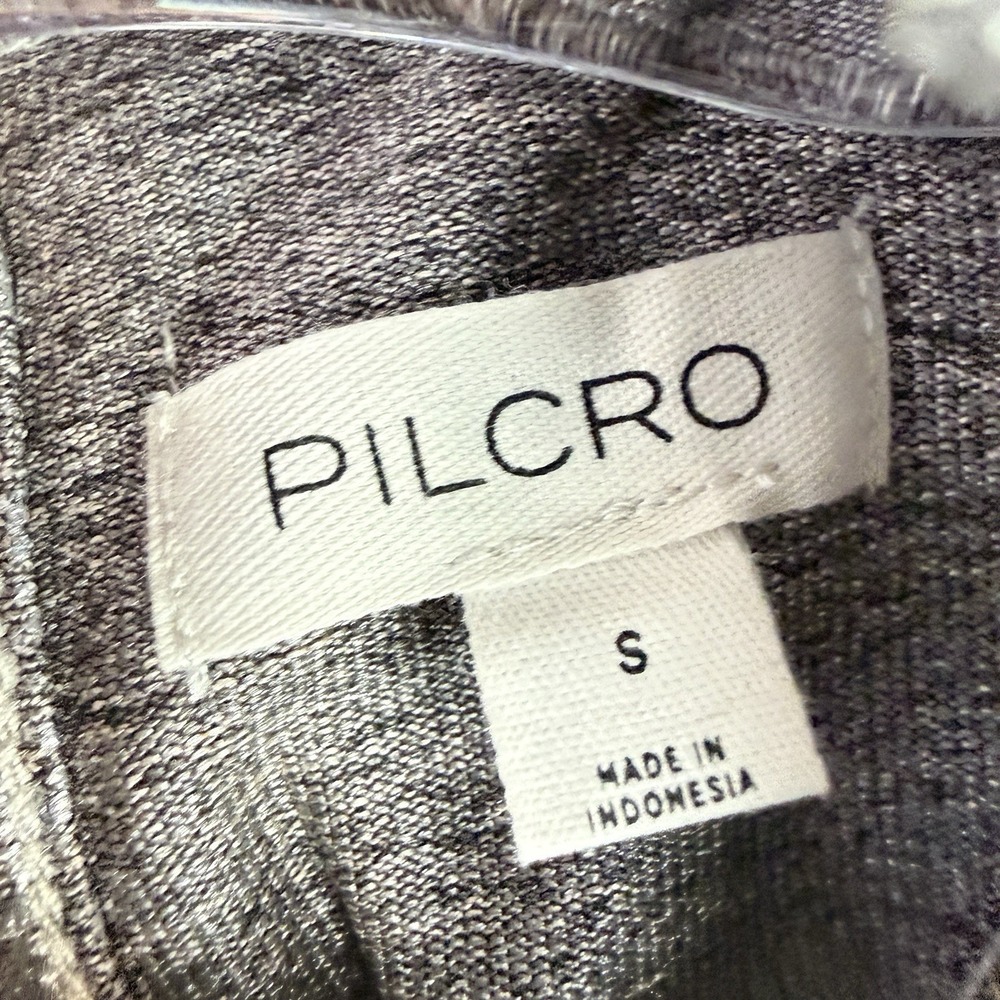Pilcro Metallic Silver Mock Neck Cap Sleeve Top Small Party‎ Cocktails Wedding - Picture 7 of 12